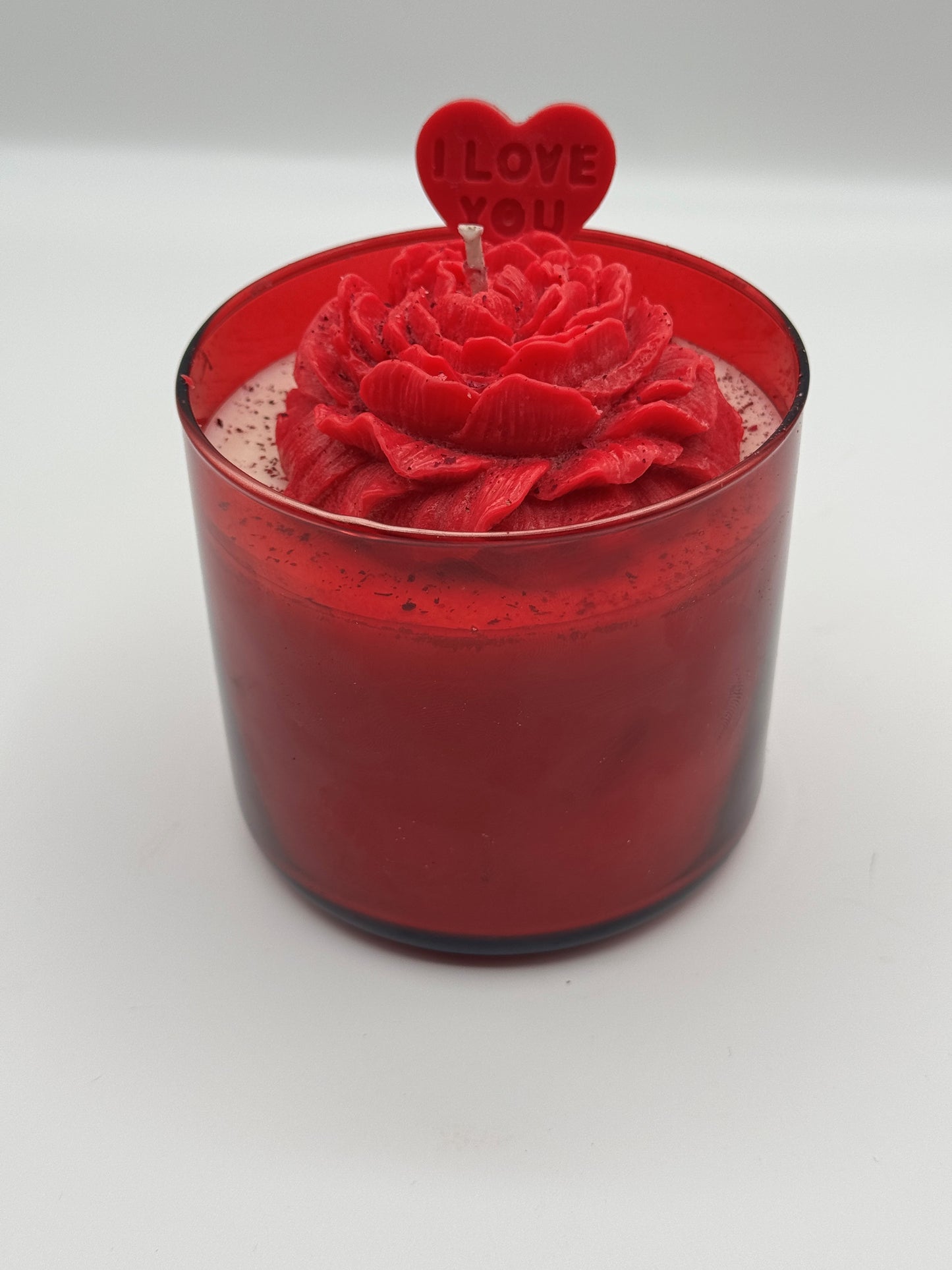 Red Peony Flower Jar